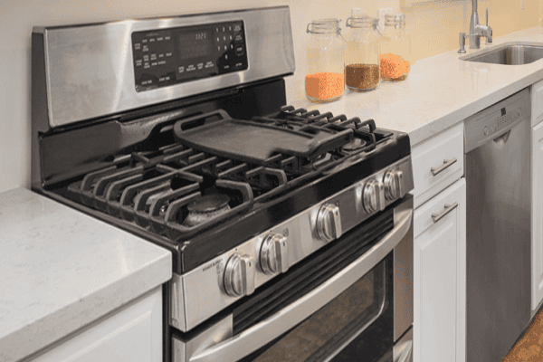 Rivera's Flooring install of a new stove